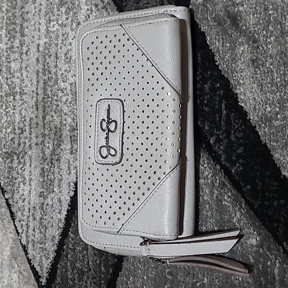 Jessica Simpson Applique Design Faux Leather Leopard Print Interior Wallet - Picture 12 of 12